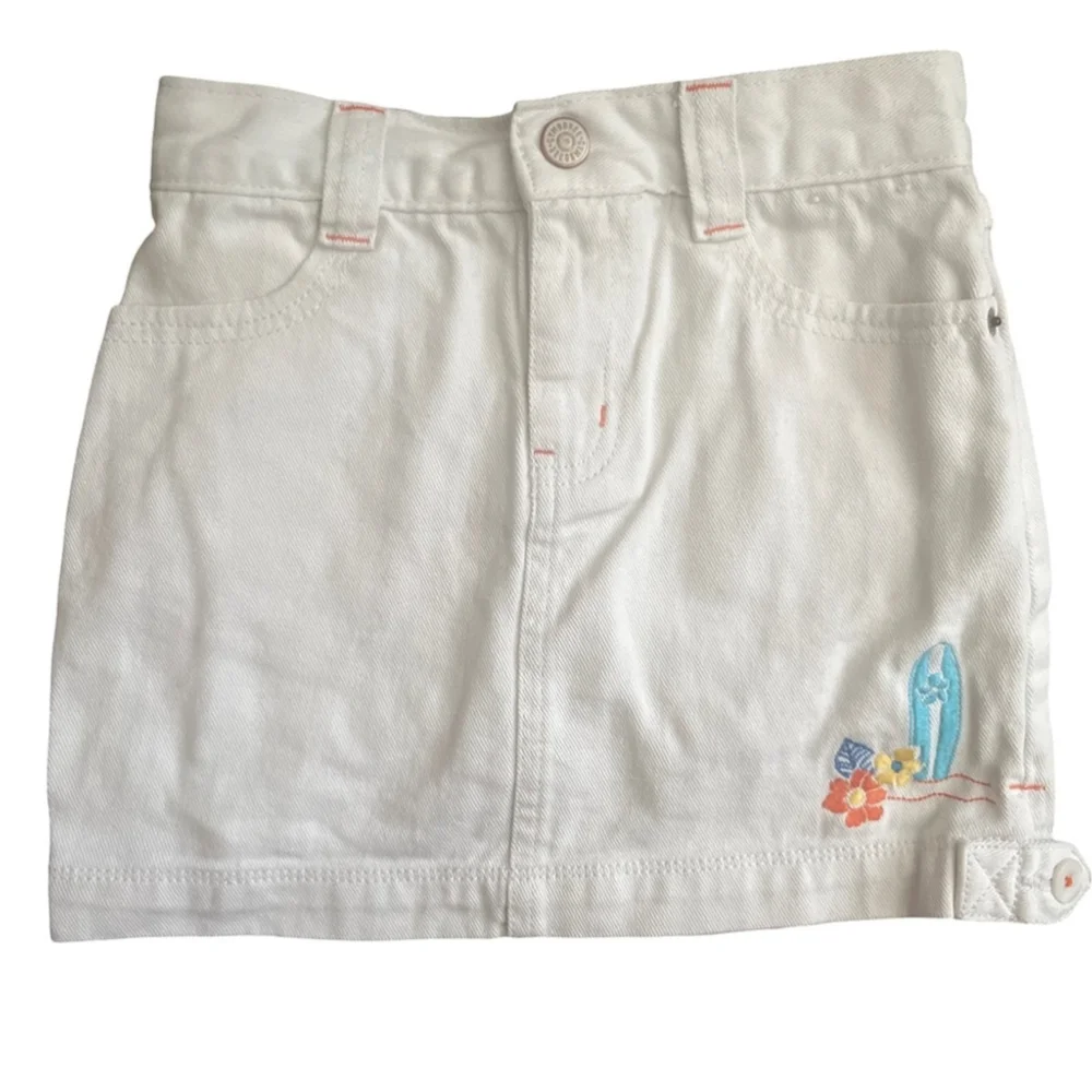 Gymboree White denim skirt size 3/4